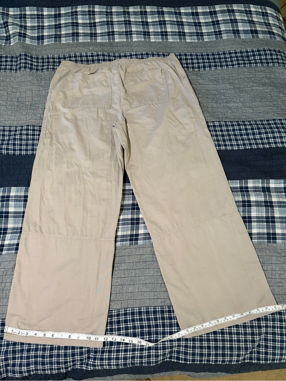 Wide Leg Casual Women's Pants in Light Gray